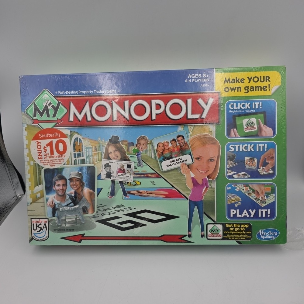 My Monopoly Make Your Own Game A8595 By Hasbro Gaming Sealed Box NEW!